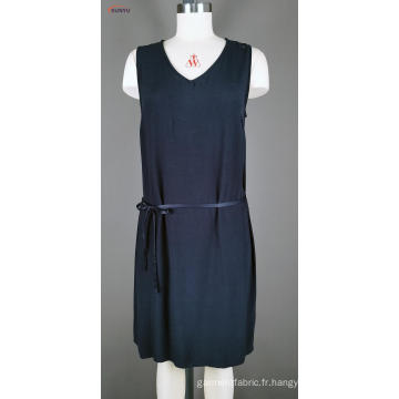 Robe sans manches en tissu de teinture de ladie